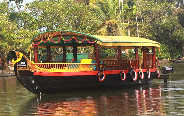 Shikara boat ride in Alappuzha backwaters